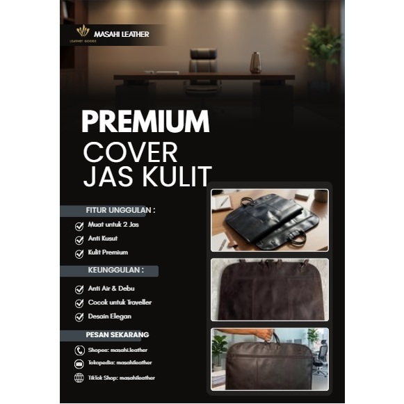 Cover jas bahan kulit premium