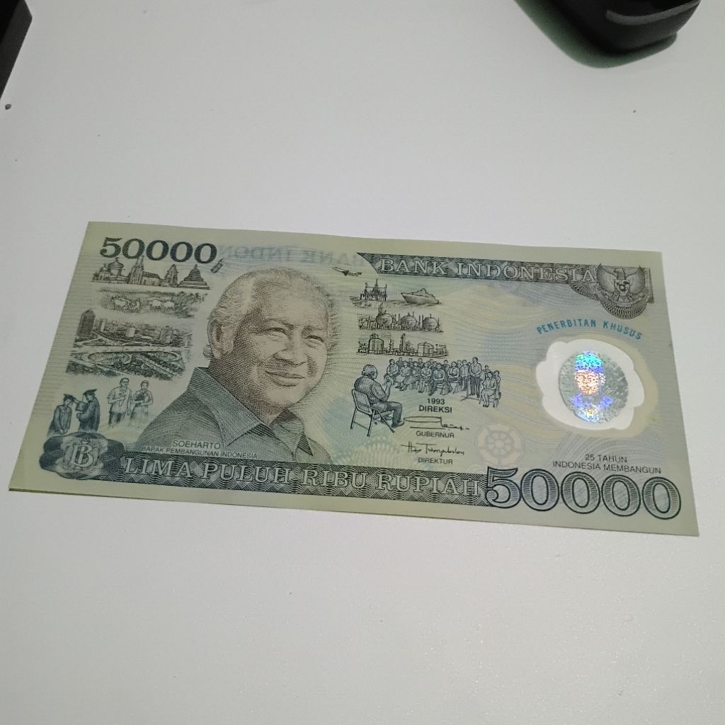 Uang 50ribu polymer Suharto