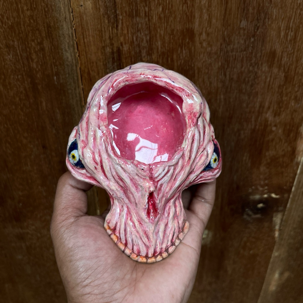 ashtray costum / asbak handmade clay