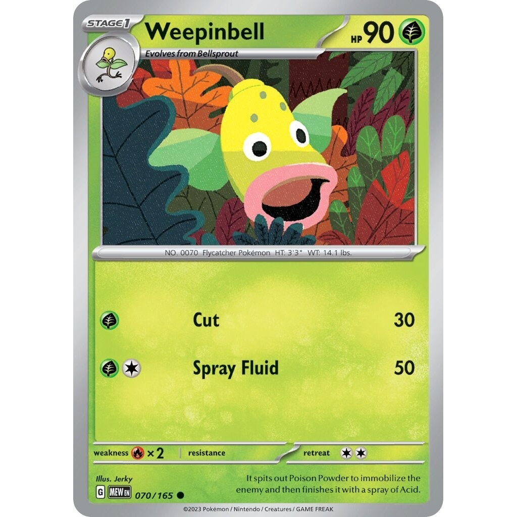 Tcg Pokemon Weepinbell Mew 151