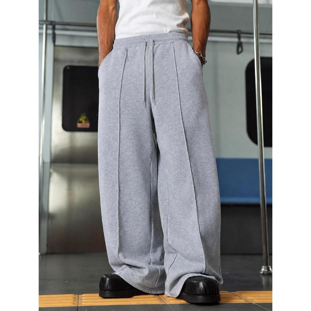 ikooya - Baggy Sweetpants 330GSM Loosepants Cotton Fleece 330GSM Untuk Keseharian