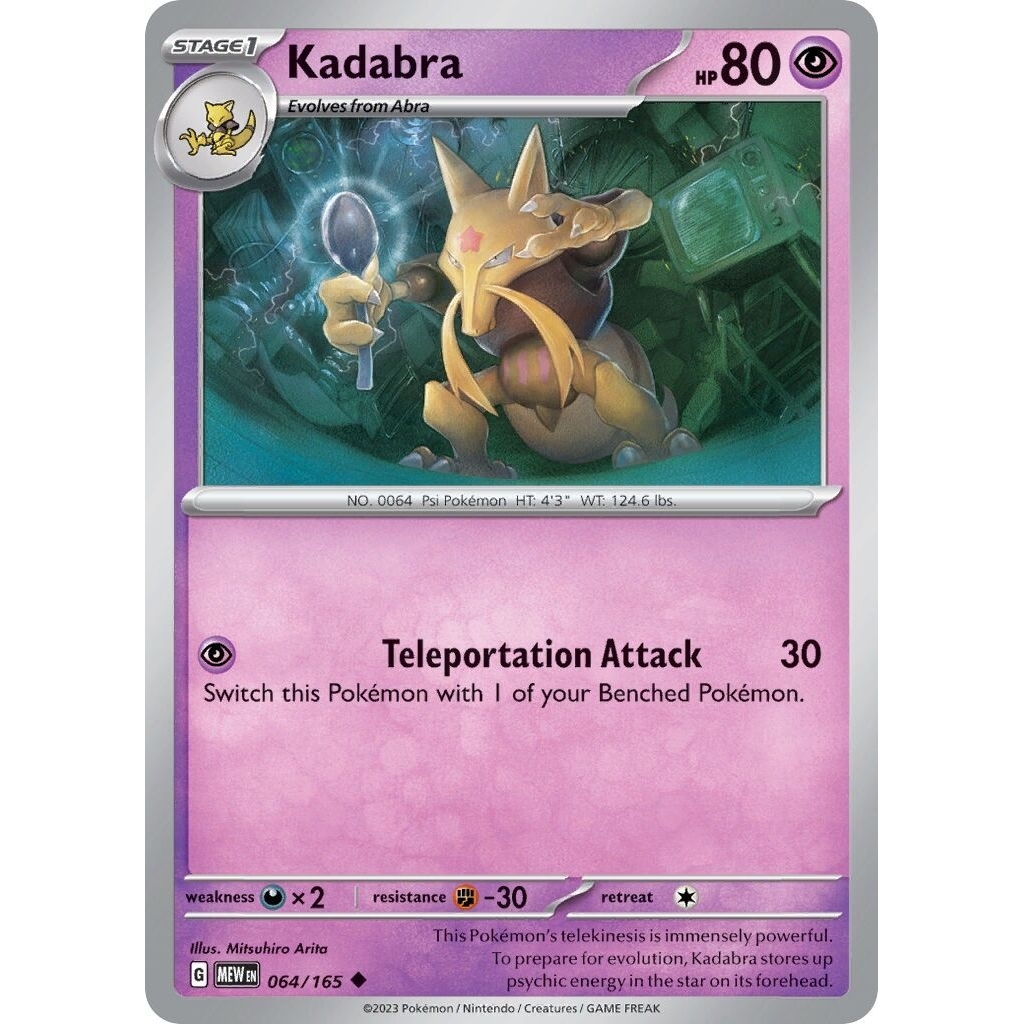 Tcg Pokemon Kadabra Mew 151