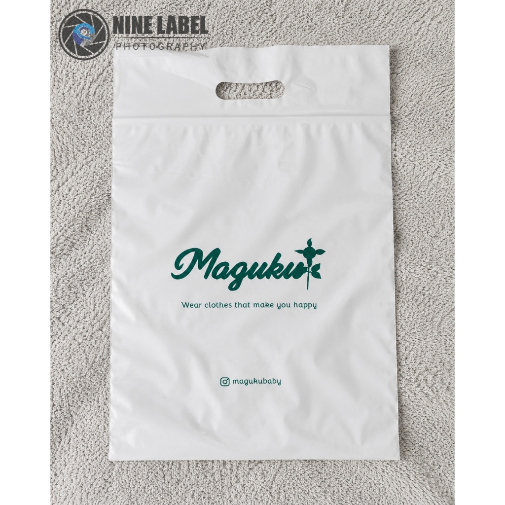 plastik PE klip pond custom, plastik PE klip gagang sablon, plastik ziplock, kemasan pakaian / sepat