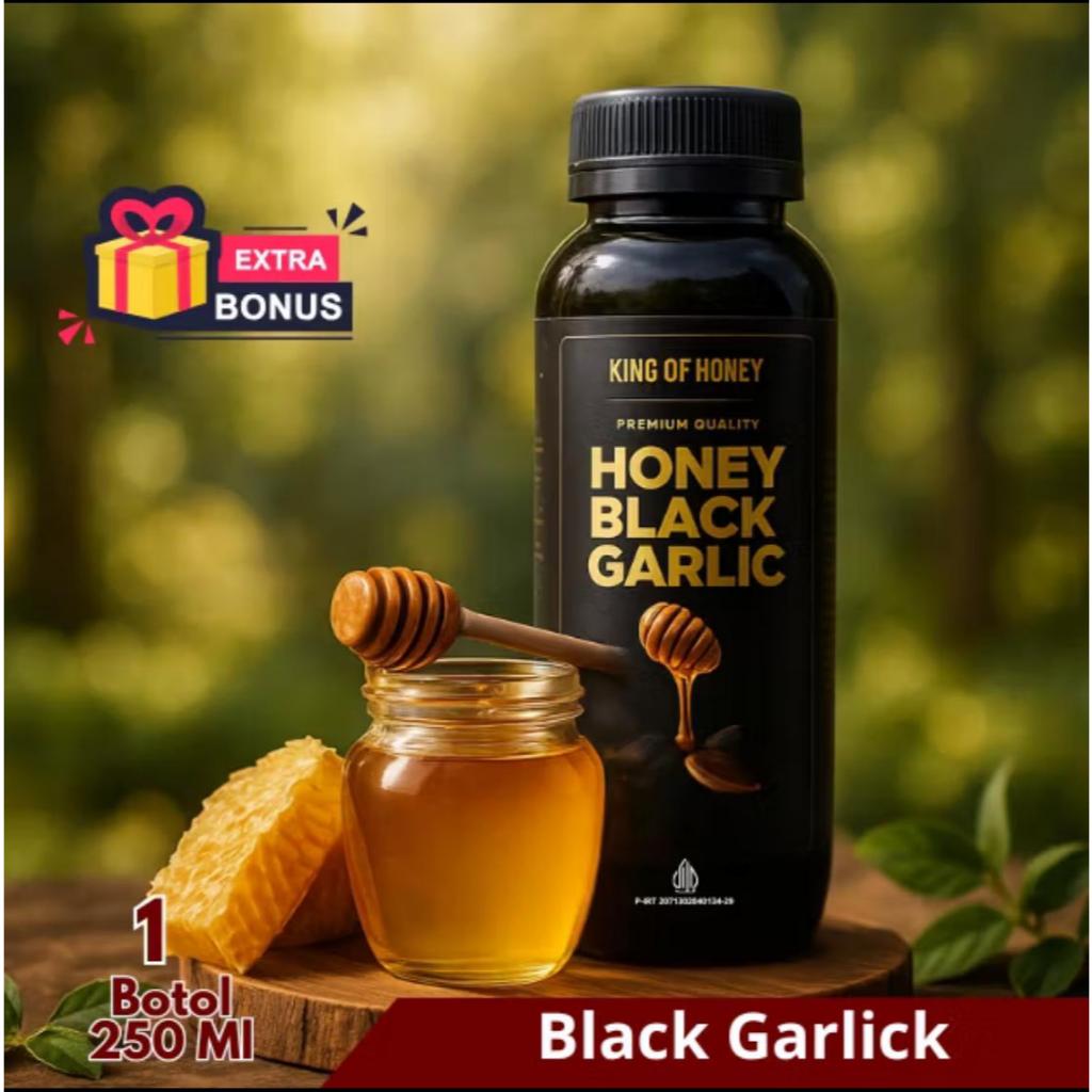 Black Garlic Honey Bawang Hitam Madu Garlic Madu Bawang Hitam Tunggal Lanang Premium 250 ml Stamina 