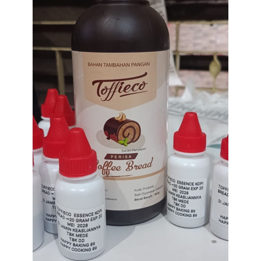 TOFFIECO FLAVOUR ESSENCE REPACK -+20 G/KOPI/KOPI BREAD/KOPI MOKA STOK BARU