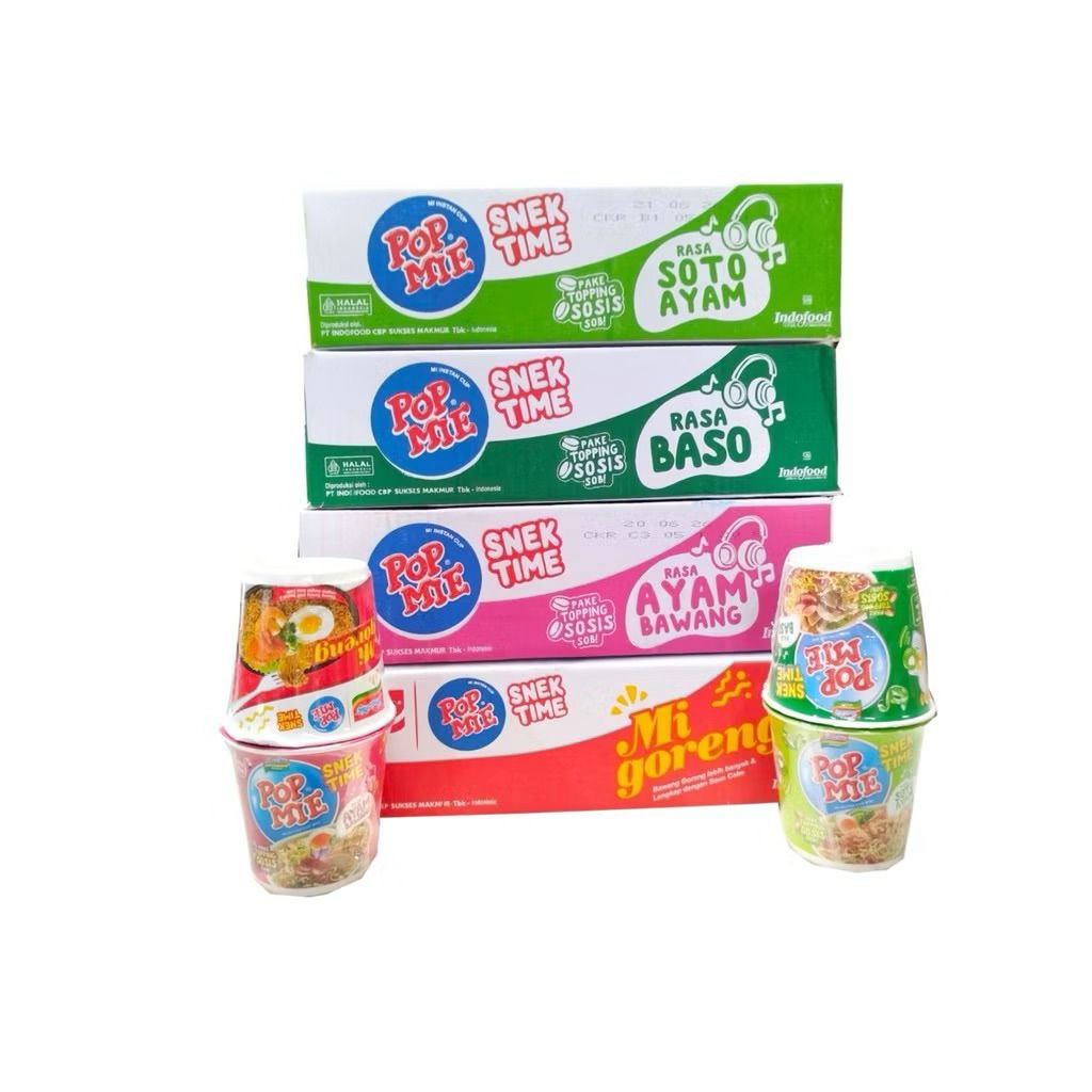 Pop Mie Mini 1 Dus isi  12 Pcs @ 39 g | Pop Mie Mini Indofood