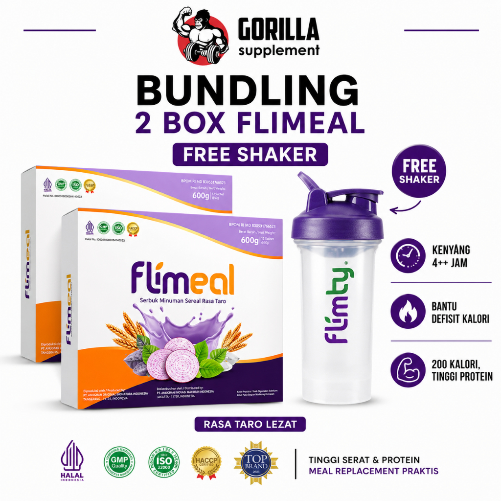 Flimeal By flimty Paket 2 Box 24 Sachet Meal Replacement