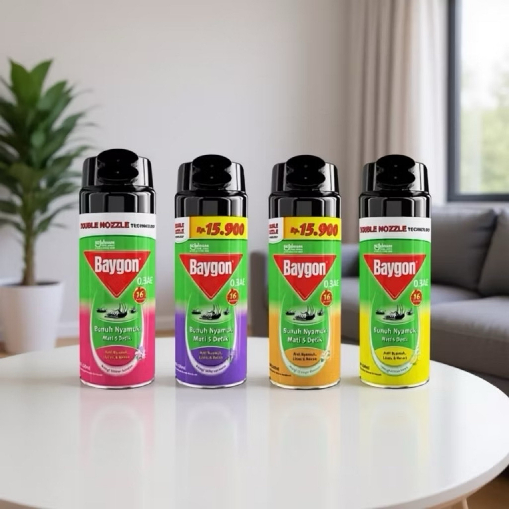 Baygon Aerosol semprot 200ml Anti Nyamuk Lalat Dan Kecoa