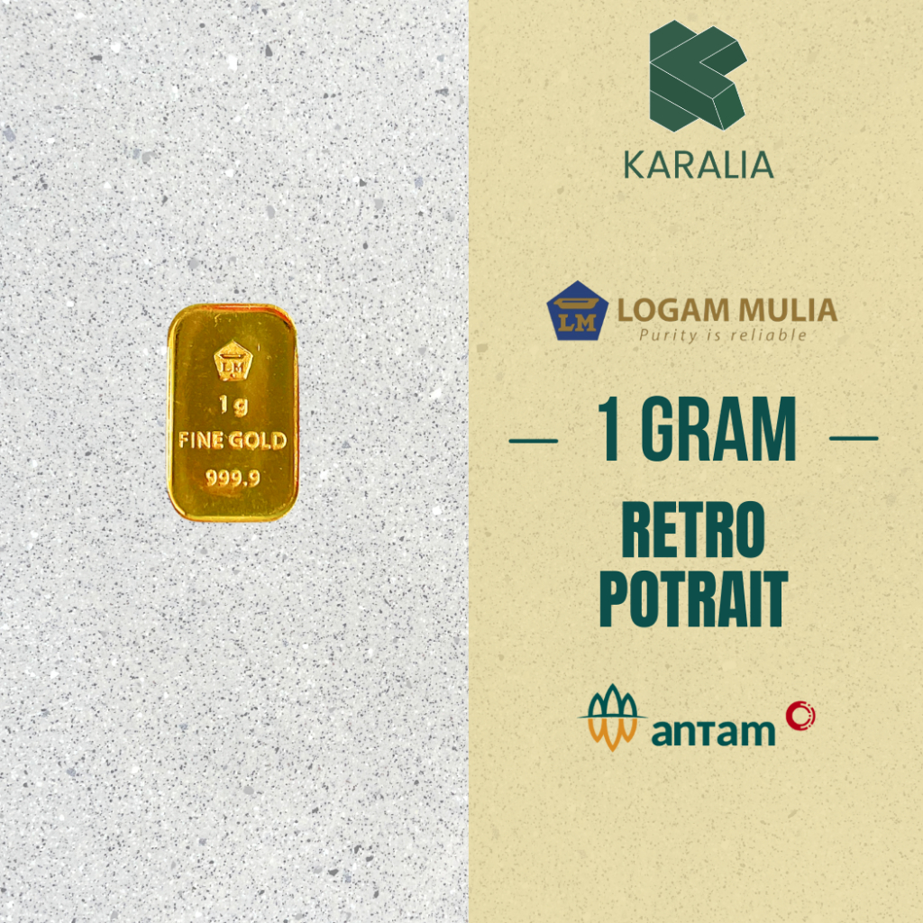 KARALIA – (LM) Logam Mulia Emas Antam 1 Gram Retro Potrait