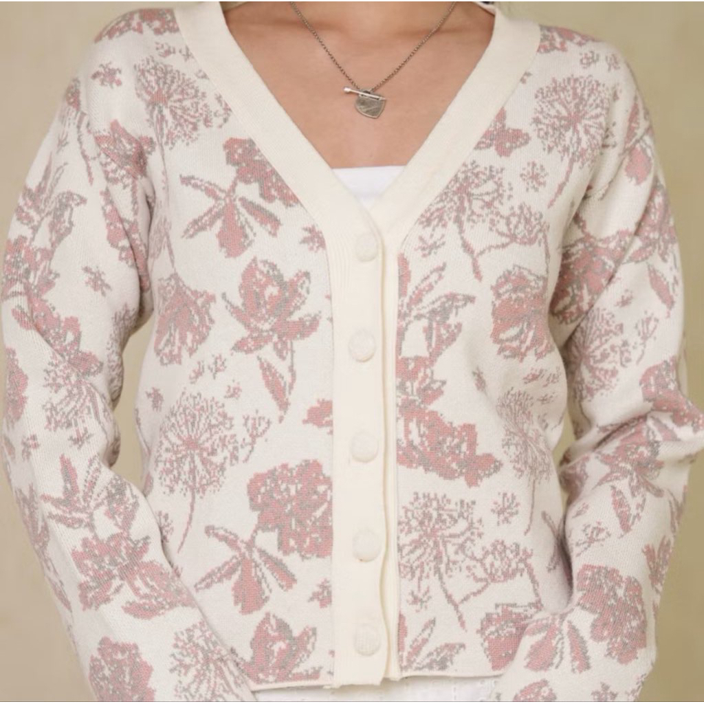 Ready Stock Cardigan shiku Pink