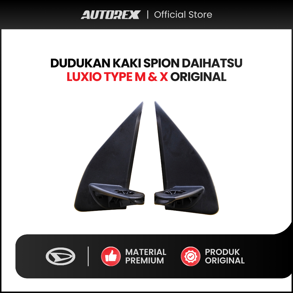 Dudukan Kaca Spion Daihatsu Luxio Type M X Kiri Kanan | Bracket Kaki Spion Luxio Original PNP Hitam
