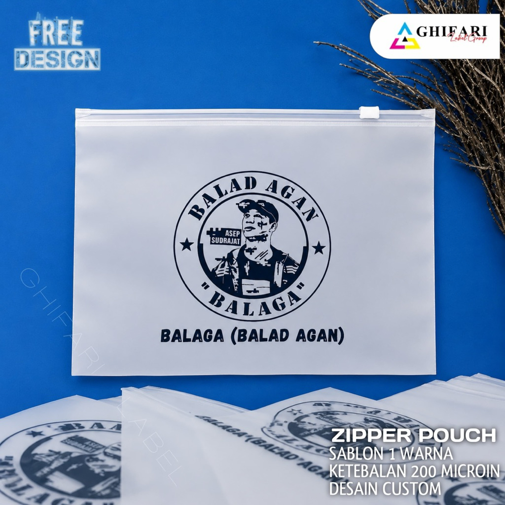 Zipper Custom Design 100 Pcs Ukuran 15x20 17x25 Plastik Zipper Pouch Custom Logo Kemasan Produk Baju