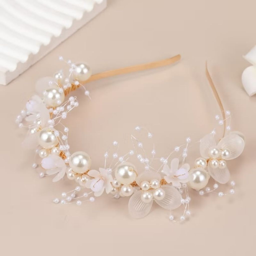 BANDO BUNGA MUTIARA HEADPIEC KOREA BANDO  BUNGA BESI