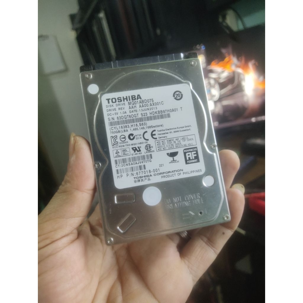 hdd Toshiba 750 gb murah