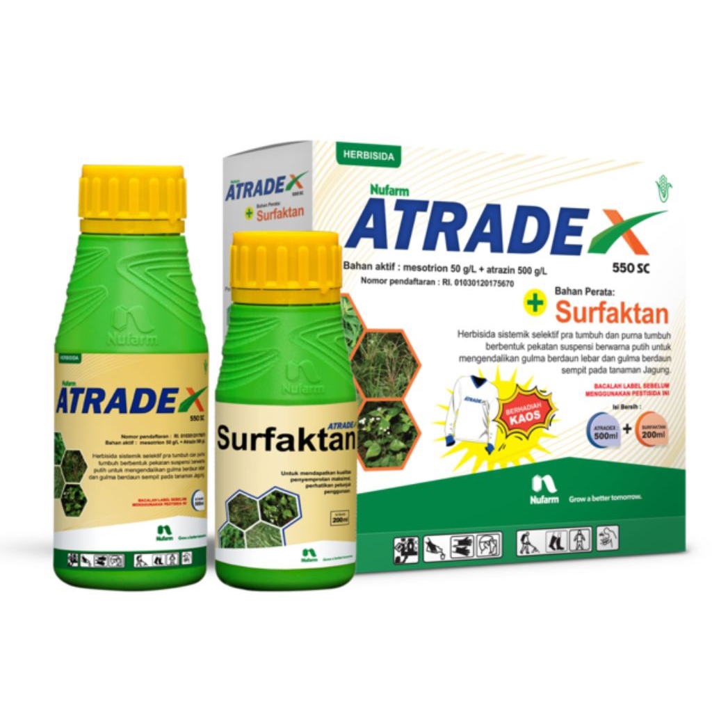 ATRADEX- HERBISIDA ATRADEX 550SC  550 SC adalah herbisida selektif sistemik pra dan purna tumbuh dar