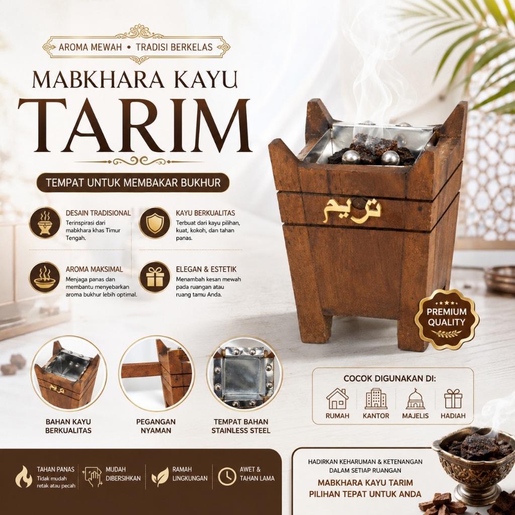 Mabkhara Kayu Tarim | Tempat Untuk Bakar Bukhur