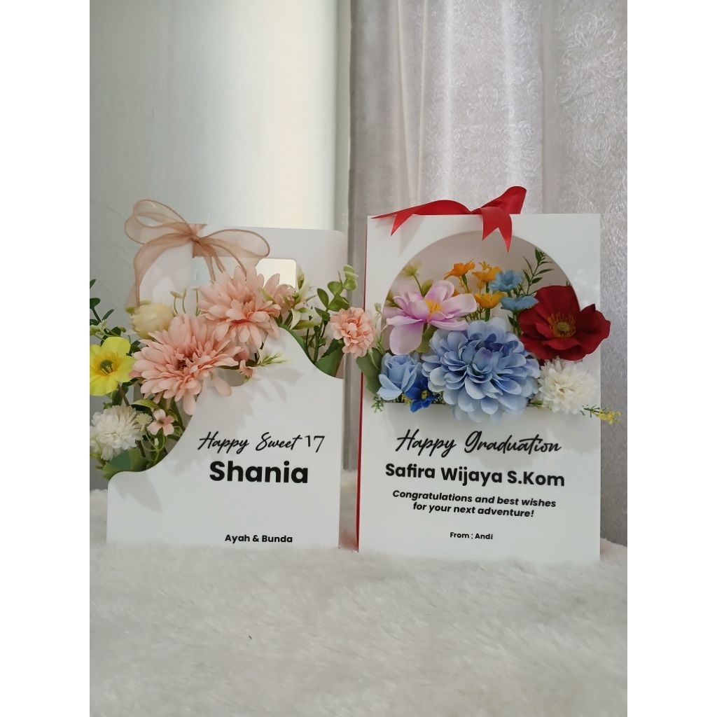 FLOWER BLOOM BOX ACRYLIC KADO WISUDA ANNYVERSARY