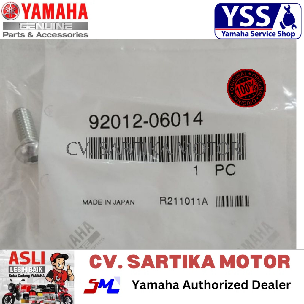 BAUT BODY BODI BELAKANG, COVER TANGKI BENSIN, BOLT, BUTTON HEAD (3B4G) ATV MT 25, WR155 92012-06014 