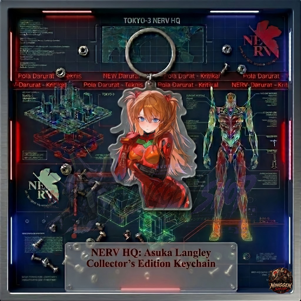 Gantungan Kunci Neon Genesis Evangelion - Asuka - Gantungan Kunci/HP - Keychain Acrylic