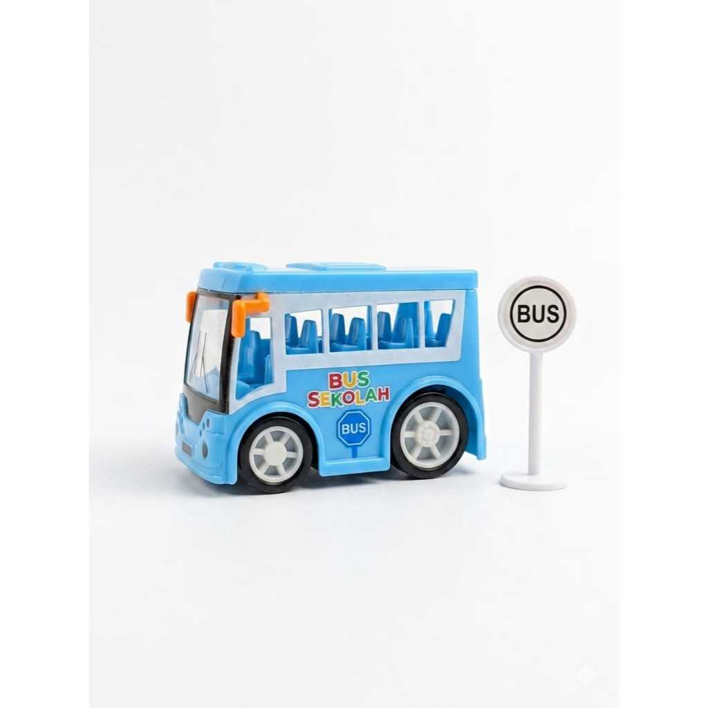 MMAINAN BUS MINI PULBACK / MAINAN MINIATUR BUS PULLBACK SANKI  / MAINAN BUS SANKI