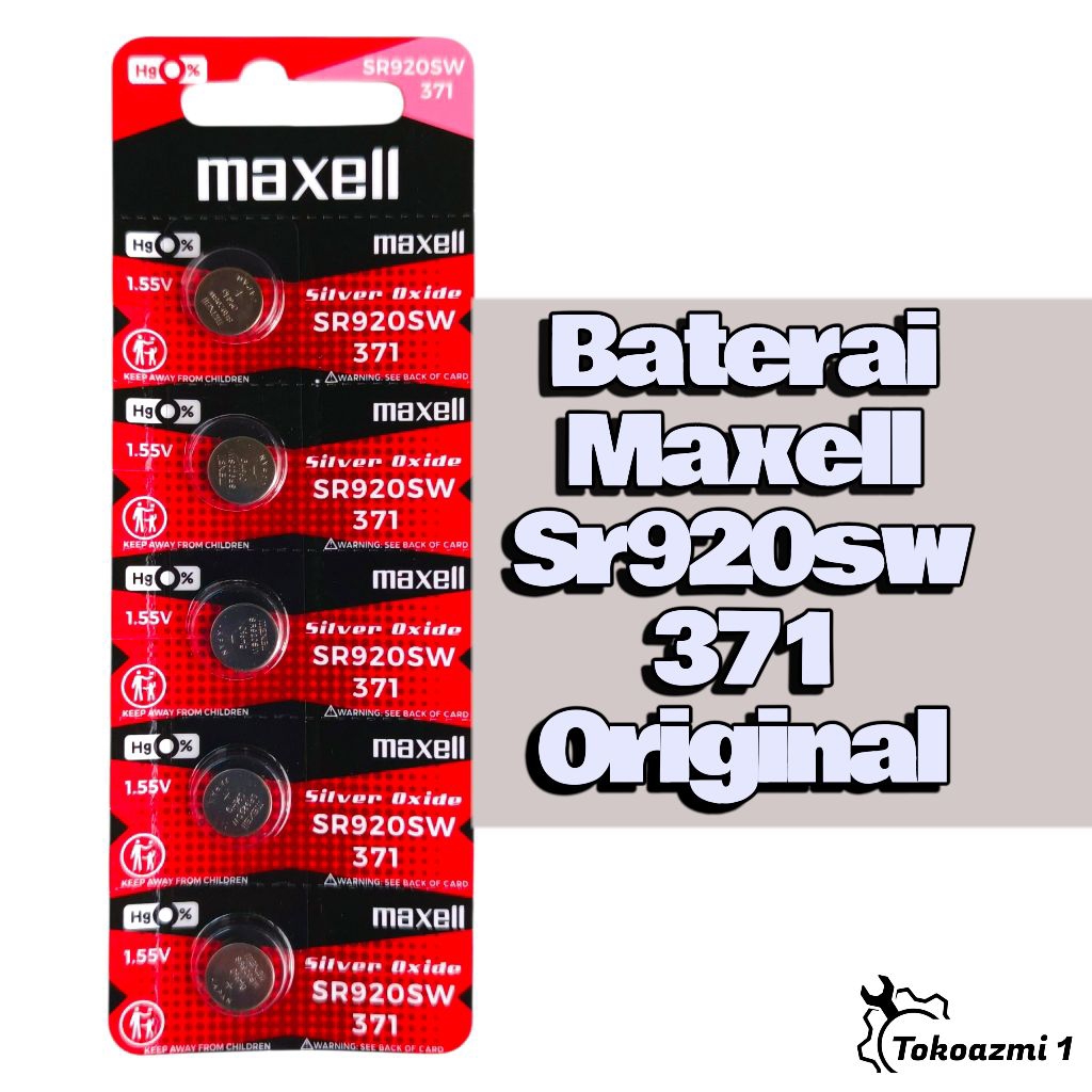 Baterai Maxell 371 SR920SW Original Japan Battery SR920 L921F AG6 Batre Jam Tangan