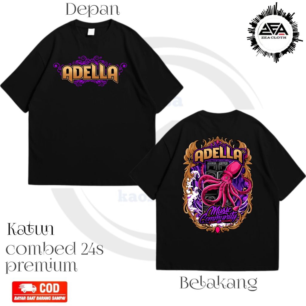 Kaos Adella AMC V3 Baju T-shirt Dangdut koplo fans Adella Musik Pria Wanita