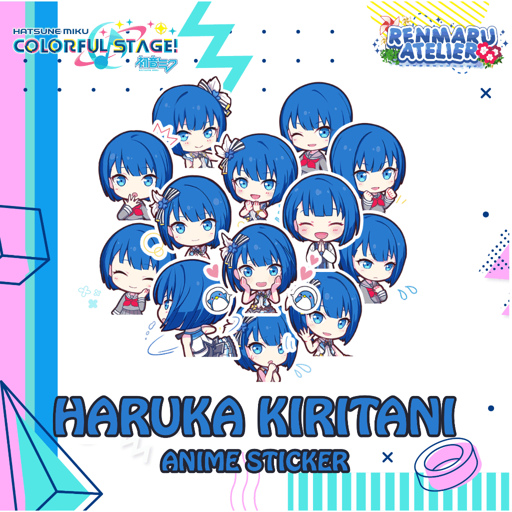 Stiker Anime Game Project Sekai HARUKA KIRITANI | Stiker Laptop HP