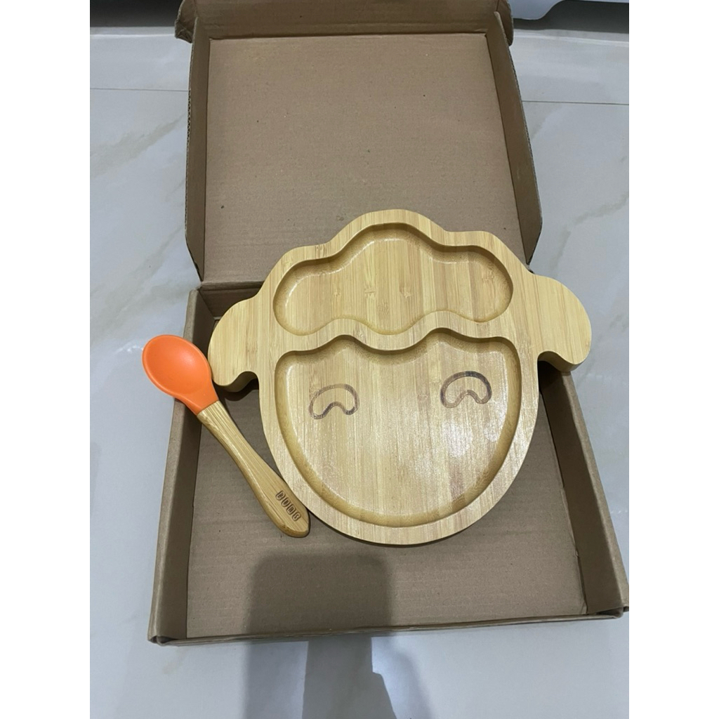 Bunsby organic bamboo suction plate piring mpasi NEW