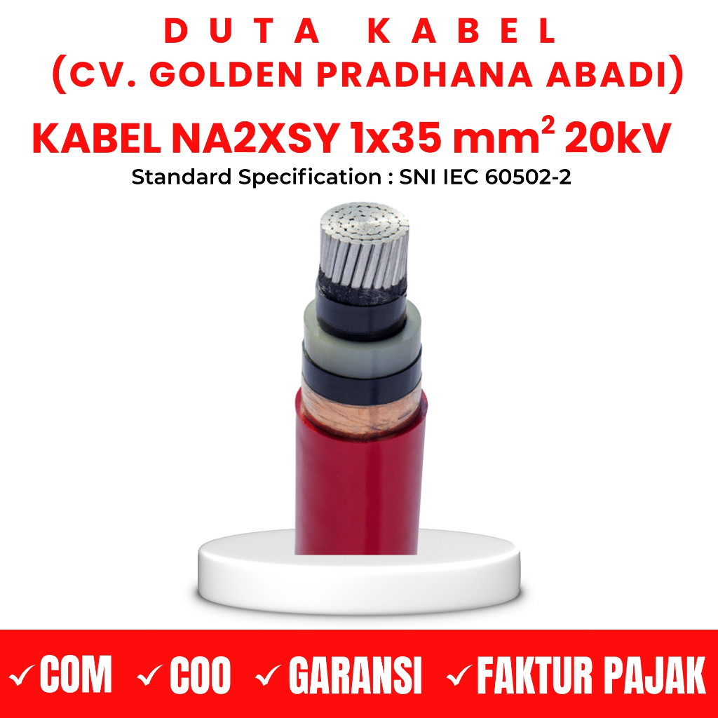 Kabel NA2XSY 1x35 mm2 20kV KABELMETAL (KMI) /1 x 35/1x35mm2/1x35 mm/1 x 35mm2 mm - Kabel Medium Volt