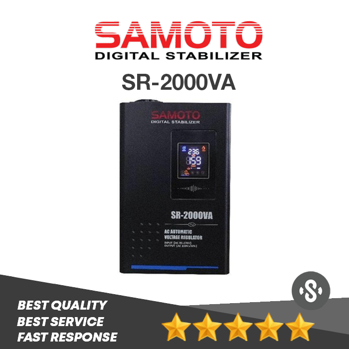 SAMOTO SR-2000 / 2000VA 1Phase RELAY STABILIZER SAMOTO
