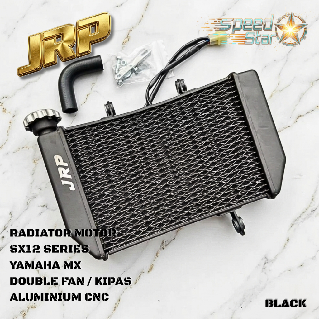 Radiator MX King JRP SX12 Double Kipas CNC PnP MX King New New Vixion GSX R150 Jupiter MX New