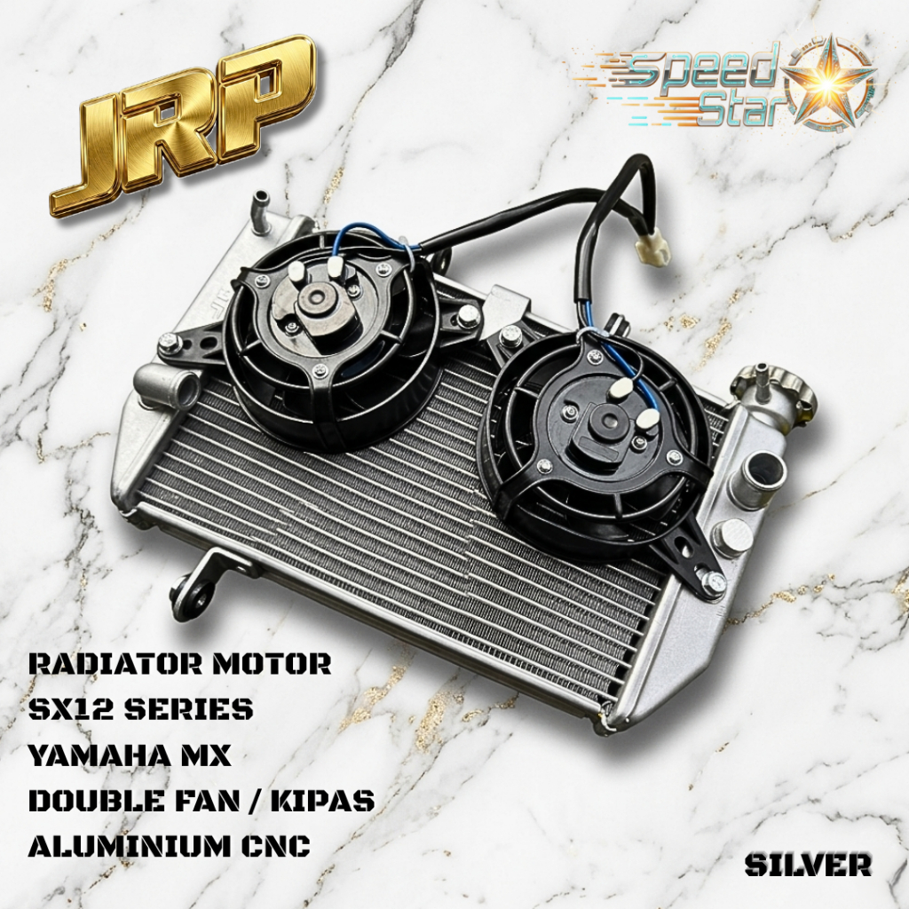 Radiator Aluminium MX King New Vixion GSX R150 Double Kipas JRP SX12