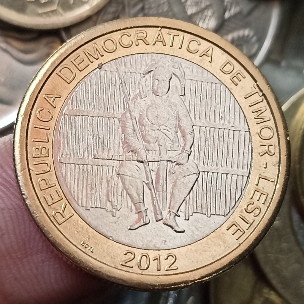 Koin Kuno Bimetal Timor Leste 100 Centavos Boaventura de Manufahi