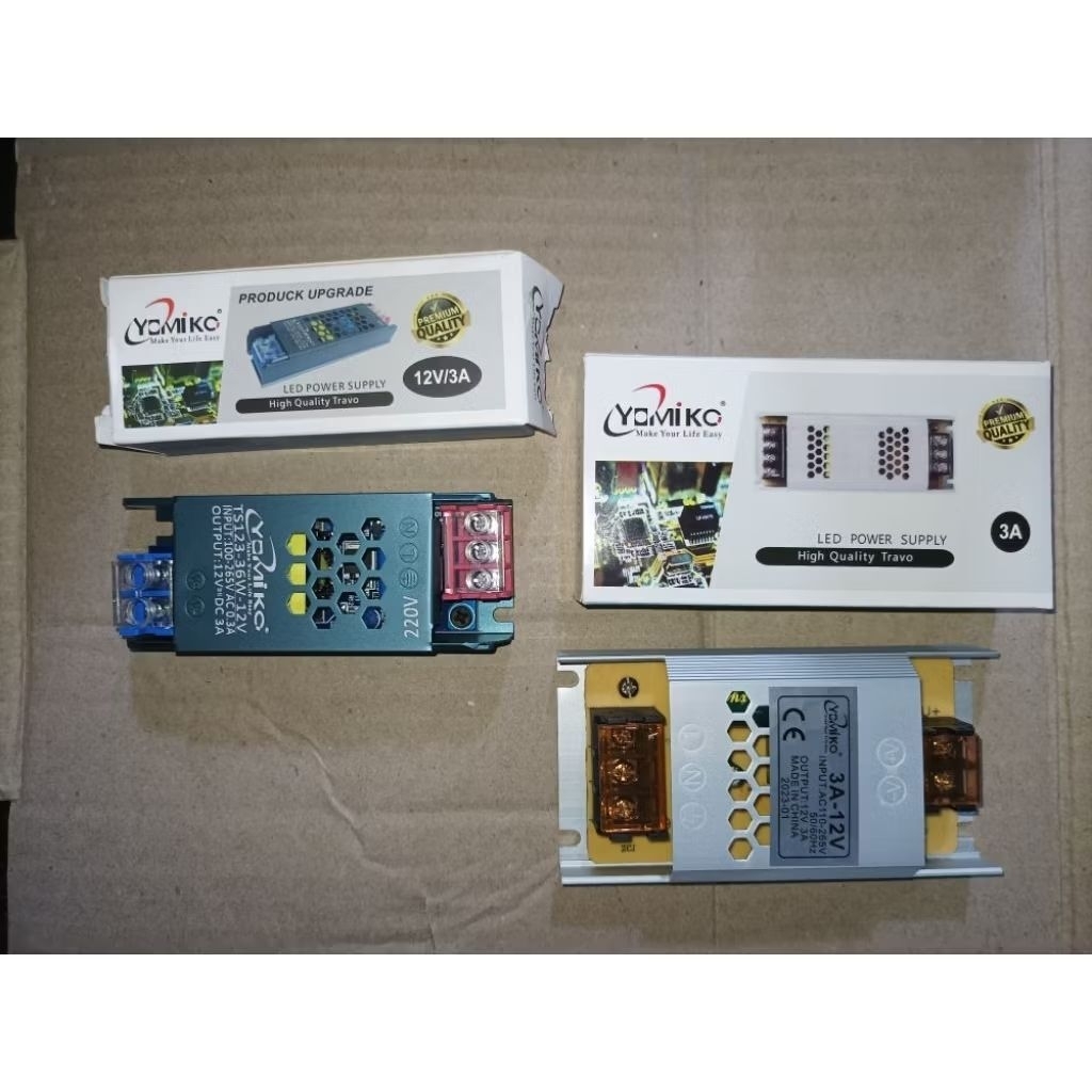 Promo Travo Led 12Volt YOMIKO 3A Power Supply CCTV Led Strip Aluminium Slim