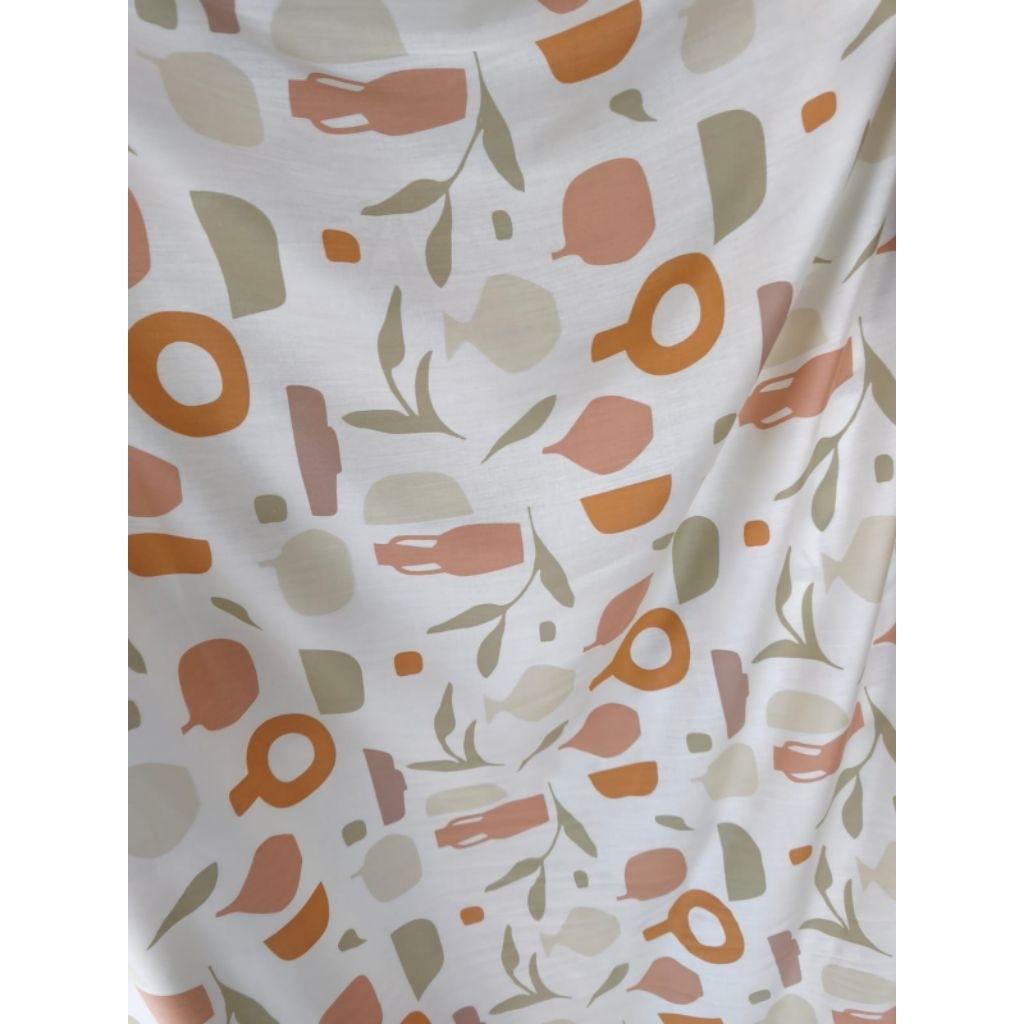 kain katun rayon Viscose motif hitam etnik batik best seller murah meriah