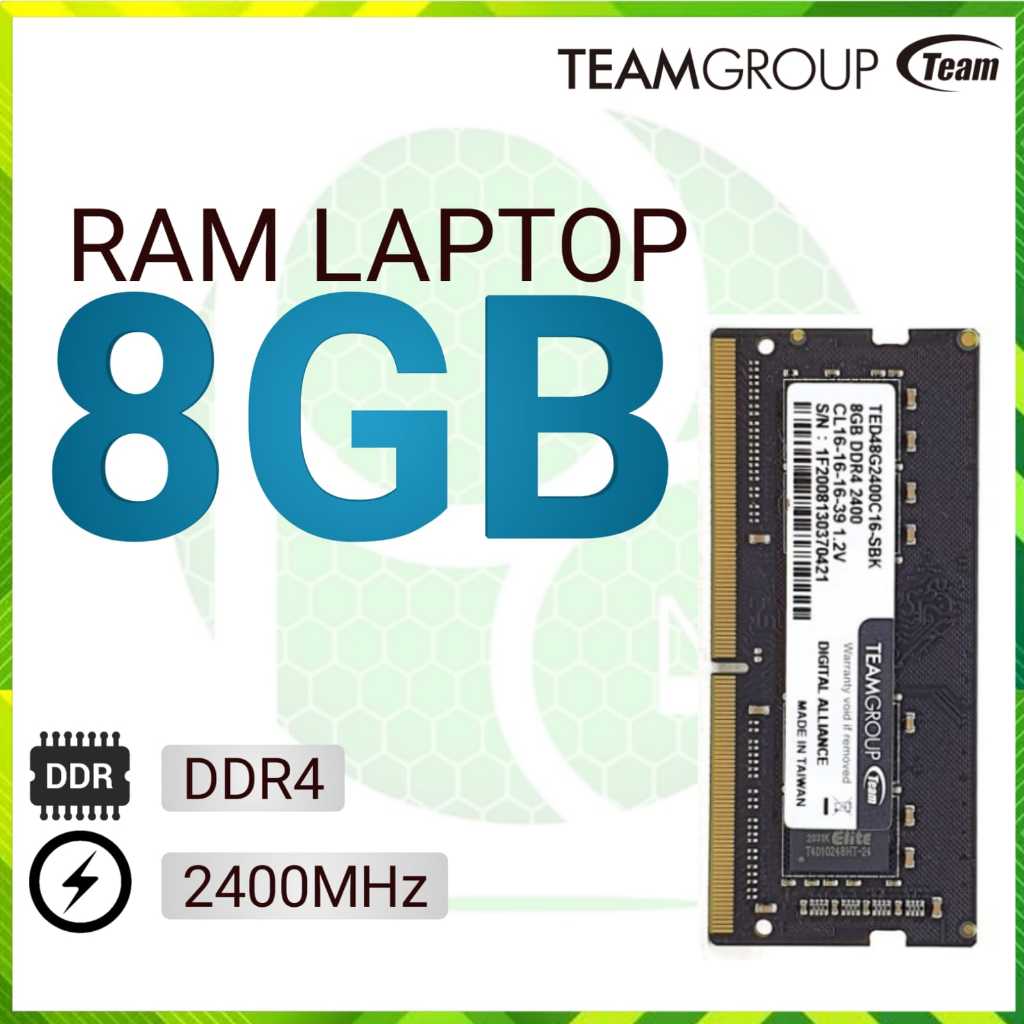 Team DDR4 8GB 2400MHz - RAM Laptop Sodimm PC19200 19200 2400