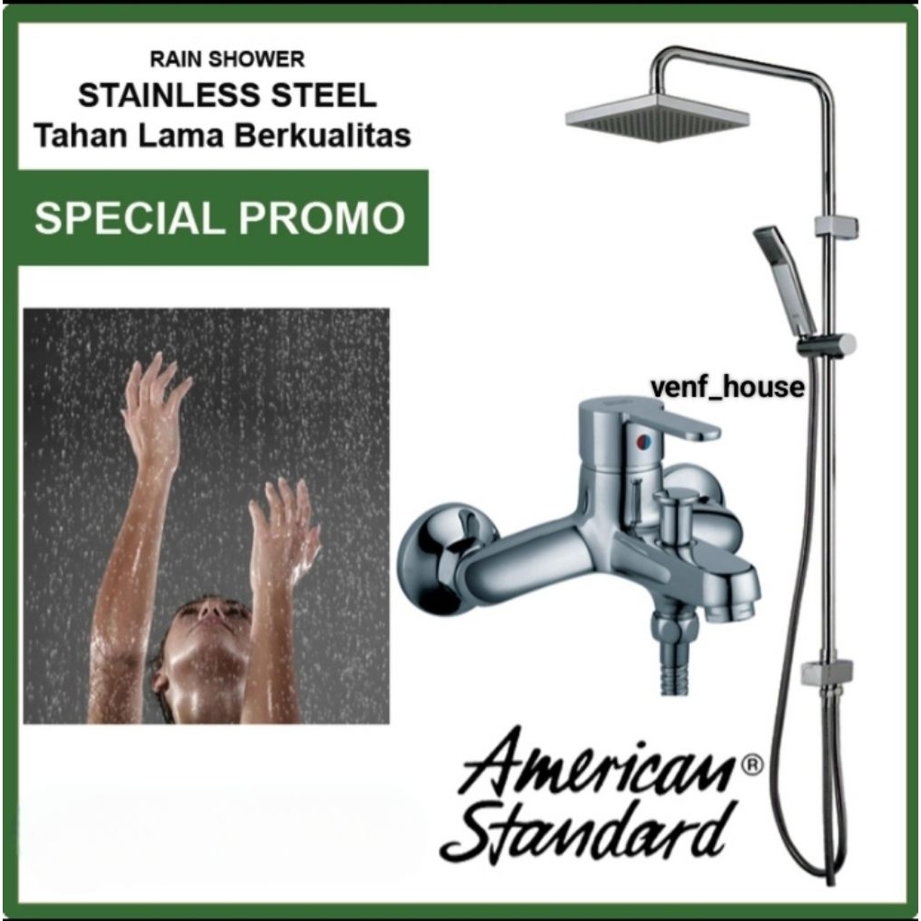 Rain Shower Set American Standart  + Kran Panas Dingin / Shower Mandi dengan Kran Panas Dingin...
