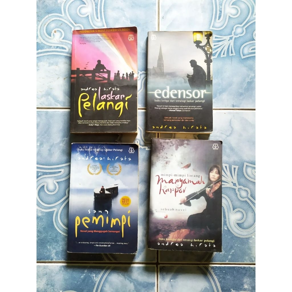 Original Lengkap Tetralogi Laskar Pelangi Edensor Maryamah Karpov Sang Pemimpi Andrea Hirata