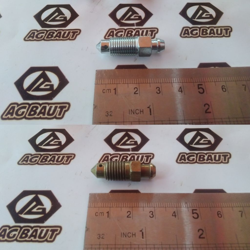 Baut Nepel Angin Kaliper Rem M10x1.0 / M10x1.25 - Pembuangan Angin Rem Mobil