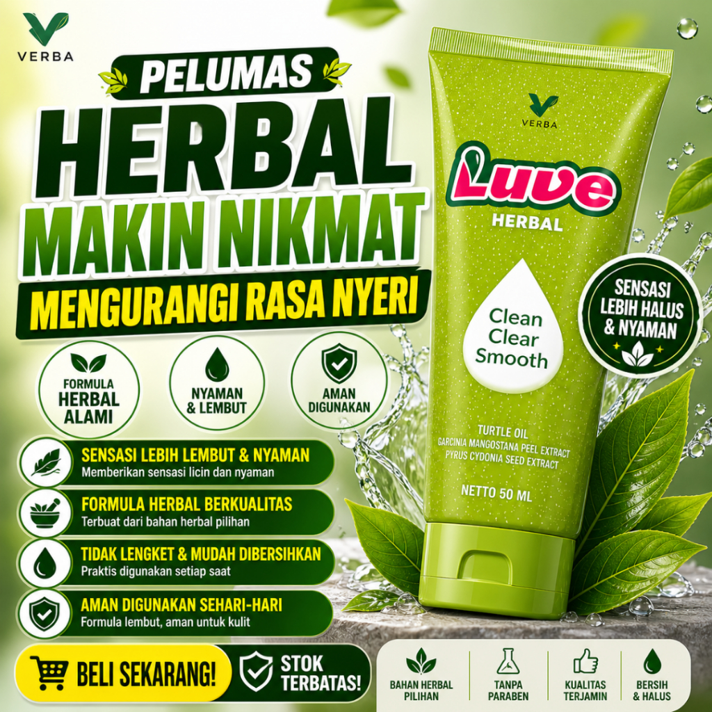 VERBA LUBE 50ml  Minyak Pijat Gel PelumasAnti Nyeri Herbal