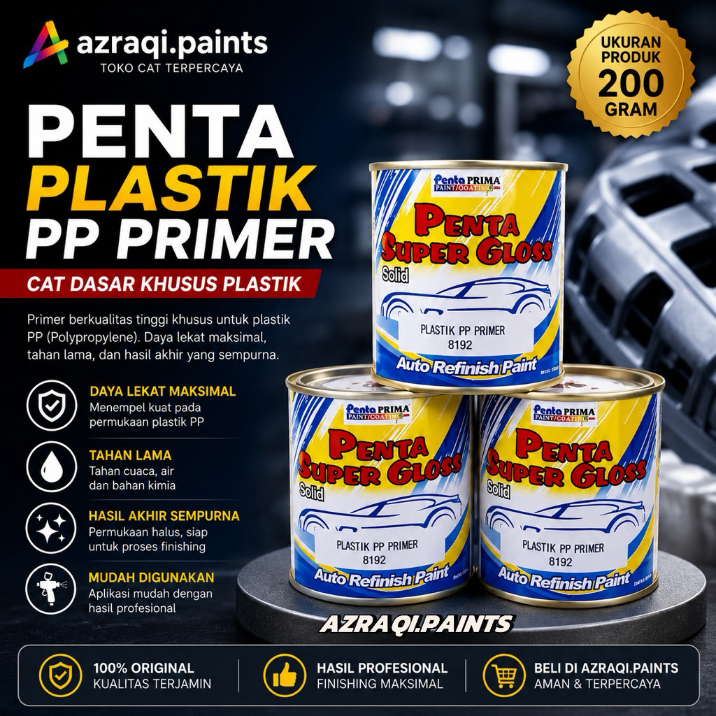 PP PRIMER PP PLASTIK PRIMER - 8192 ( 200 GRAM ) CAT DASAR KHUSUS PLASTIK