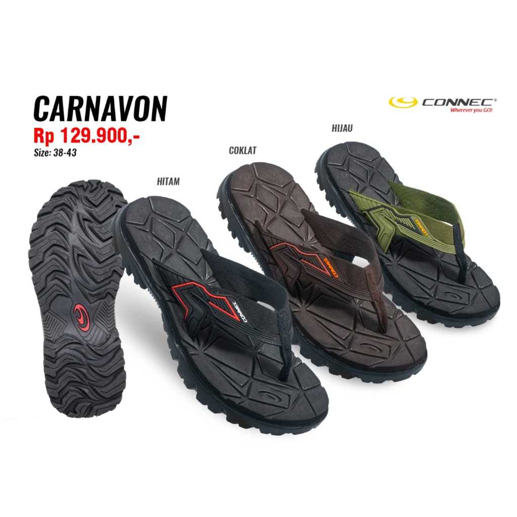 Sandal Connec Carnavon Sandal Jepit Pria Dewasa Sandal Jepit keren