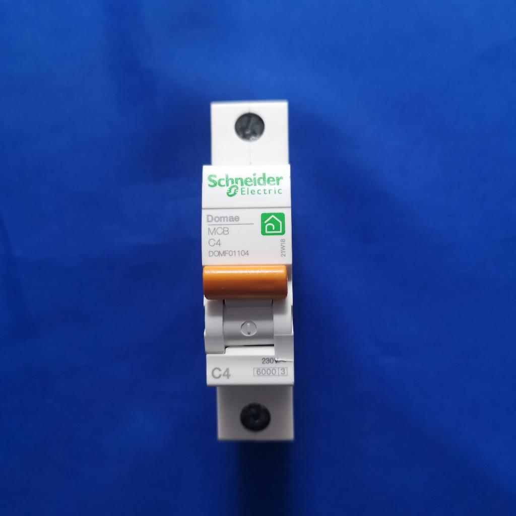 DOMF01104 NEW DOMAE MCB 4A Ampere 1Phase 6KA Schneider