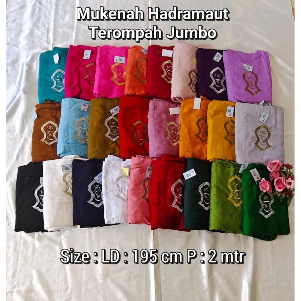 MUKENA HADRAMAUT TERUSAN TEROMPAH BORDIL SAKU|MUKENAH HADRAMAUT JUMBO