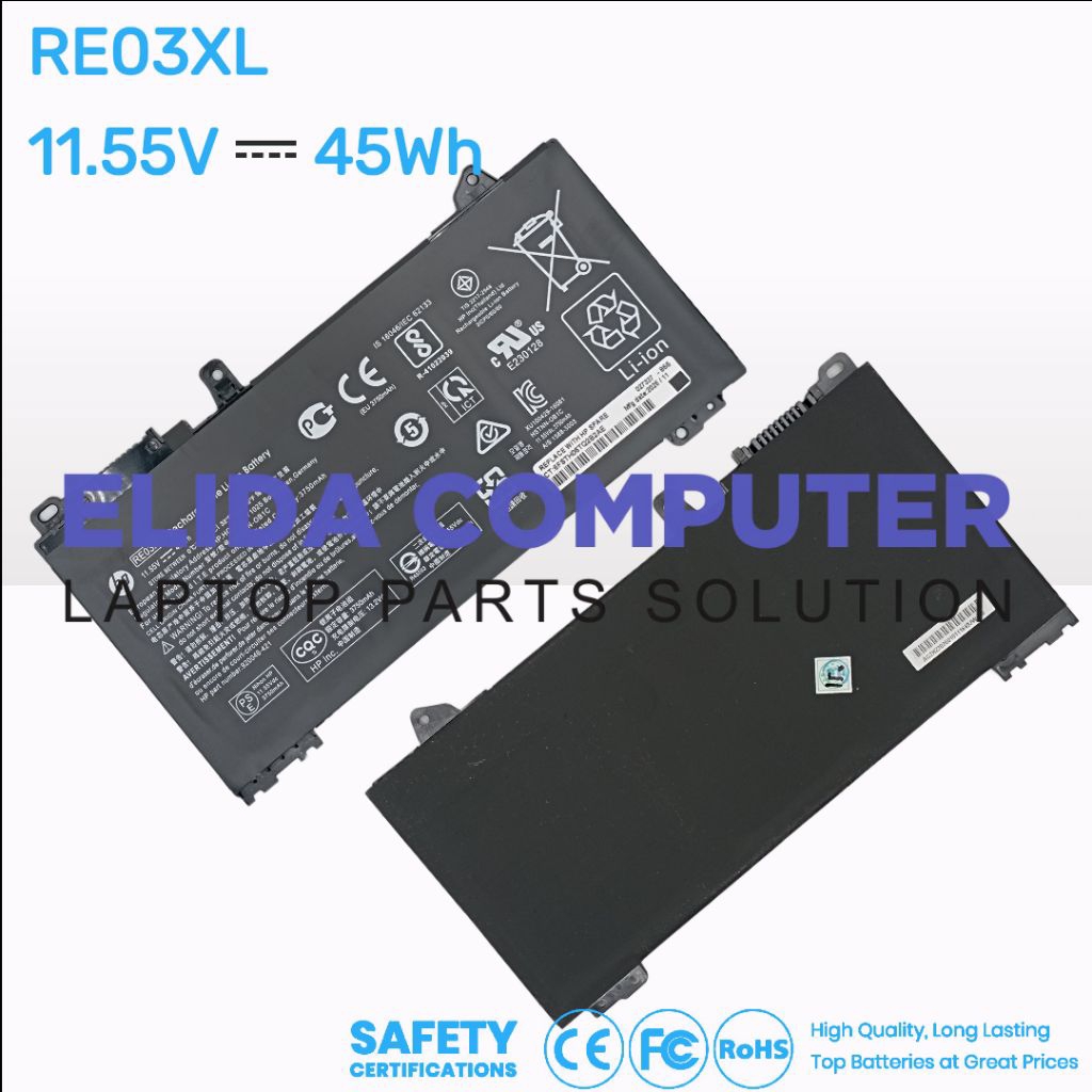 Baterai Laptop HP ZHAN 66 Pro 13 14 15 G2 ZHAN 66 Pro 14 G3 ZHAN 66 Pro A 14 G3 Series RE03XL