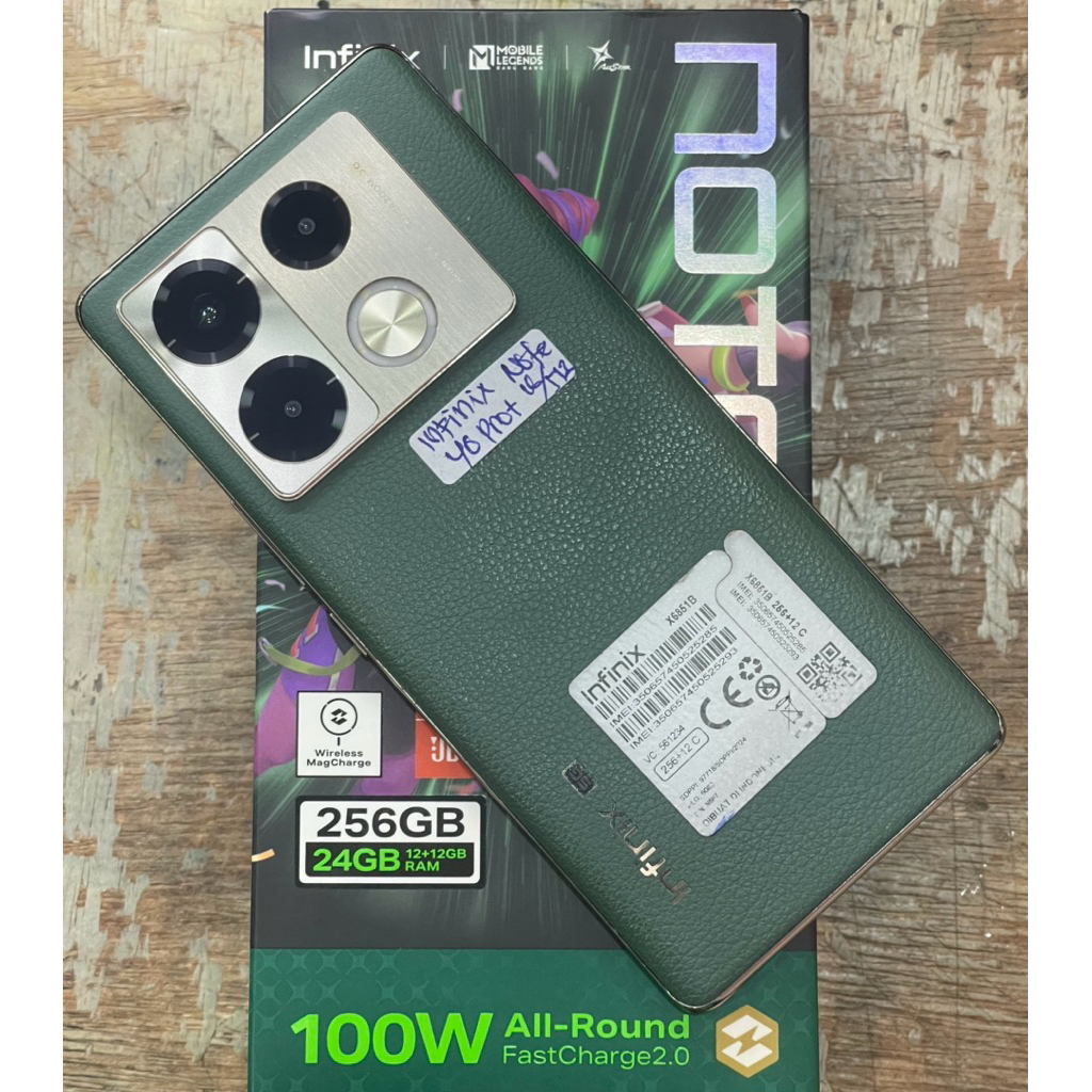 Hp Second Infinix Note 40 Pro Plus 5G 12GB/256GB Fullset