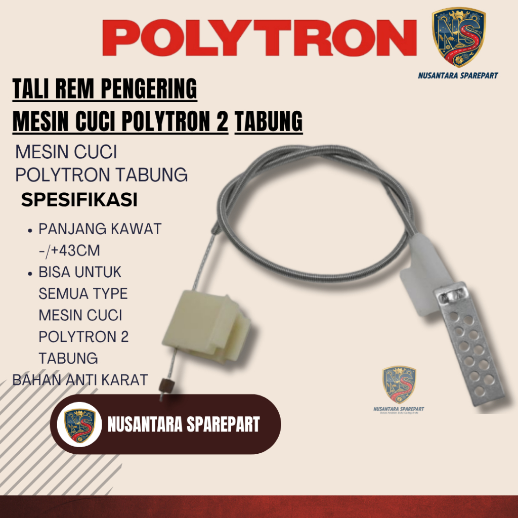 Tali Rem Spin Atau Pengering Mesin Cuci POLYTRON 2 Tabung Semua Type DI BERBAGAI MEREK MESIN CUCI