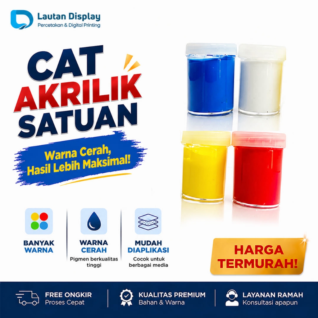 Cat Lukis Akrilik Untuk Melukis, Pewarna Kanvas Murah, Cat Mewarni Murah, Cet Acrilic
