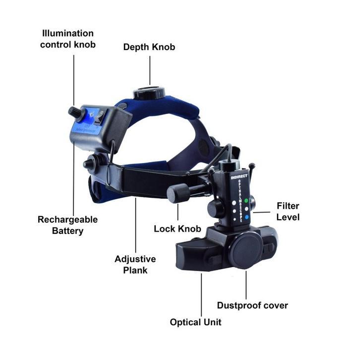 Indirect Ophthalmoscope-Binocular LED Wireless with accessories BEXCO