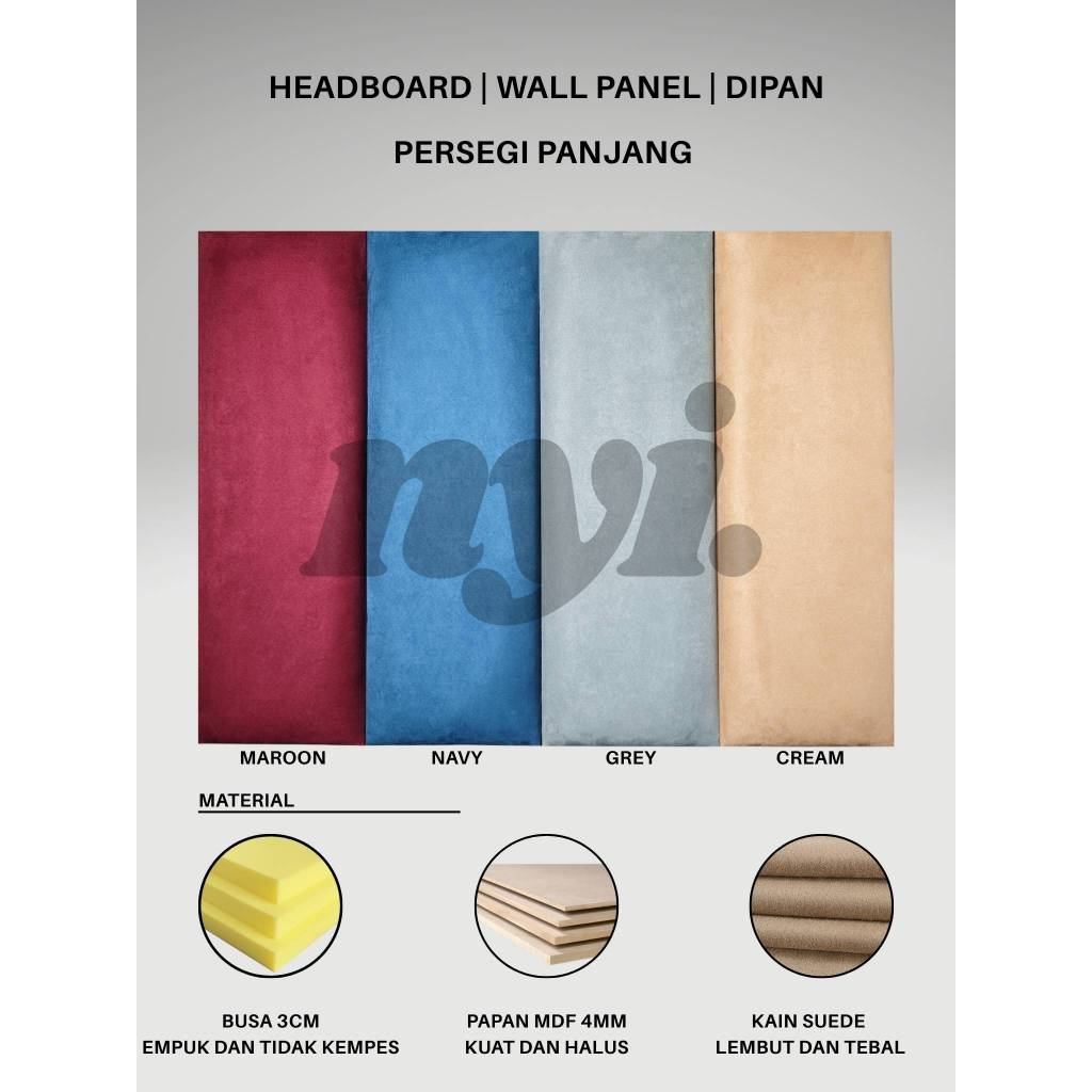Headboard | Stiker dinding | Wall panel custom